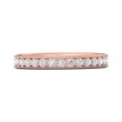 FlyerFit® 18K Pink Gold Micropave Bead Set Wedding Band