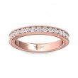 FlyerFit® 18K Pink Gold Micropave Bead Set Wedding Band