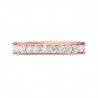 FlyerFit® 14K Pink Gold Micropave Bead Set Wedding Band