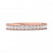 FlyerFit® 14K Pink Gold Micropave Bead Set Wedding Band