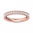 FlyerFit® 14K Pink Gold Micropave Bead Set Wedding Band