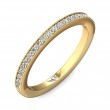 FlyerFit® 14K Yellow Gold Micropave Bead Set Wedding Band