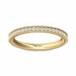 FlyerFit® 14K Yellow Gold Micropave Bead Set Wedding Band