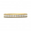 FlyerFit® 18K Yellow Gold Micropave Bead Set Wedding Band