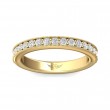 FlyerFit® 18K Yellow Gold Micropave Bead Set Wedding Band