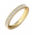 FlyerFit® 14K Yellow Gold Micropave Bead Set Wedding Band