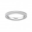 FlyerFit® Platinum Micropave Bead Set Wedding Band