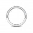 FlyerFit® 18K White Gold Micropave Bead Set Wedding Band