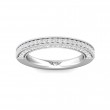 FlyerFit® 14K White Gold Micropave Bead Set Wedding Band