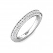 FlyerFit® 14K White Gold Micropave Bead Set Wedding Band