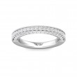 FlyerFit® Platinum Micropave Bead Set Wedding Band