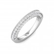 FlyerFit® Platinum Micropave Bead Set Wedding Band