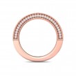 FlyerFit® 18K Pink Gold Micropave Bead Set Wedding Band