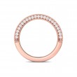 FlyerFit® 18K Pink Gold Micropave Bead Set Wedding Band