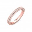 FlyerFit® 18K Pink Gold Micropave Bead Set Wedding Band