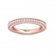 FlyerFit® 18K Pink Gold Micropave Bead Set Wedding Band