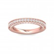 FlyerFit® 14K Pink Gold Micropave Bead Set Wedding Band