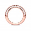 FlyerFit® 14K Pink Gold Micropave Bead Set Wedding Band