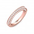 FlyerFit® 14K Pink Gold Micropave Bead Set Wedding Band