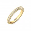 FlyerFit® 14K Yellow Gold Micropave Bead Set Wedding Band