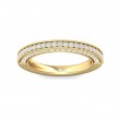 FlyerFit® 18K Yellow Gold Micropave Bead Set Wedding Band