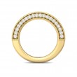 FlyerFit® 18K Yellow Gold Micropave Bead Set Wedding Band