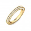 FlyerFit® 18K Yellow Gold Micropave Bead Set Wedding Band