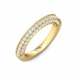 FlyerFit® 14K Yellow Gold Micropave Bead Set Wedding Band