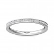 FlyerFit® 14K White Gold Micropave Bead Set Wedding Band