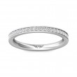 FlyerFit® Platinum Micropave Bead Set Wedding Band