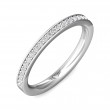 FlyerFit® Platinum Micropave Bead Set Wedding Band