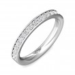 FlyerFit® 14K White Gold Micropave Bead Set Wedding Band