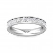 FlyerFit® 14K White Gold Micropave Bead Set Wedding Band