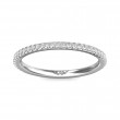 FlyerFit® Platinum Micropave Cutdown Wedding Band