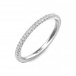 FlyerFit® Platinum Micropave Cutdown Wedding Band