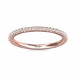 FlyerFit® 14K Pink Gold Micropave Cutdown Wedding Band