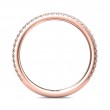 FlyerFit® 14K Pink Gold Micropave Cutdown Wedding Band