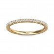 FlyerFit® 18K Yellow Gold Micropave Cutdown Wedding Band