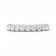 FlyerFit® 18K White Gold Micropave Cutdown Wedding Band