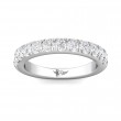 FlyerFit® 18K White Gold Micropave Cutdown Wedding Band