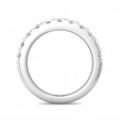 FlyerFit® 18K White Gold Micropave Cutdown Wedding Band