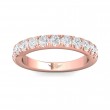 FlyerFit® 18K Pink Gold Micropave Cutdown Wedding Band