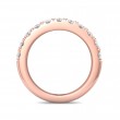 FlyerFit® 18K Pink Gold Micropave Cutdown Wedding Band