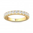 FlyerFit® 14K Yellow Gold Micropave Cutdown Wedding Band