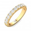 FlyerFit® 14K Yellow Gold Micropave Cutdown Wedding Band