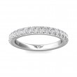 FlyerFit® Platinum Micropave Cutdown Wedding Band