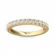 FlyerFit® 18K Yellow Gold Micropave Cutdown Wedding Band