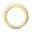 FlyerFit® 18K Yellow Gold Micropave Cutdown Wedding Band