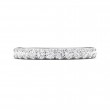 FlyerFit® 18K White Gold Micropave Cutdown Wedding Band