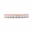 FlyerFit® 14K Pink Gold Micropave Cutdown Wedding Band